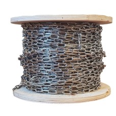 Цепь нержавеющая длиннозвенная горячеоцинкованная A2 2х22х8х22 мм DIN 763