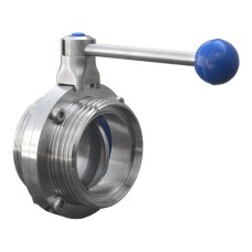 Затвор нержавеющий дисковый поворотный запорный приварной 12Х18Н9ТЛ ДУ 100 Ру 10 Арма-Пром ЗПД-САЗ